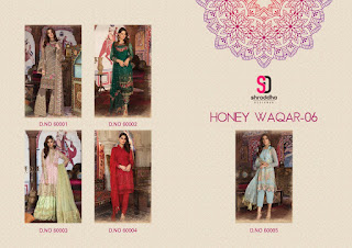 Shraddha Designer honey Waqar vol 6 pakistani Suits