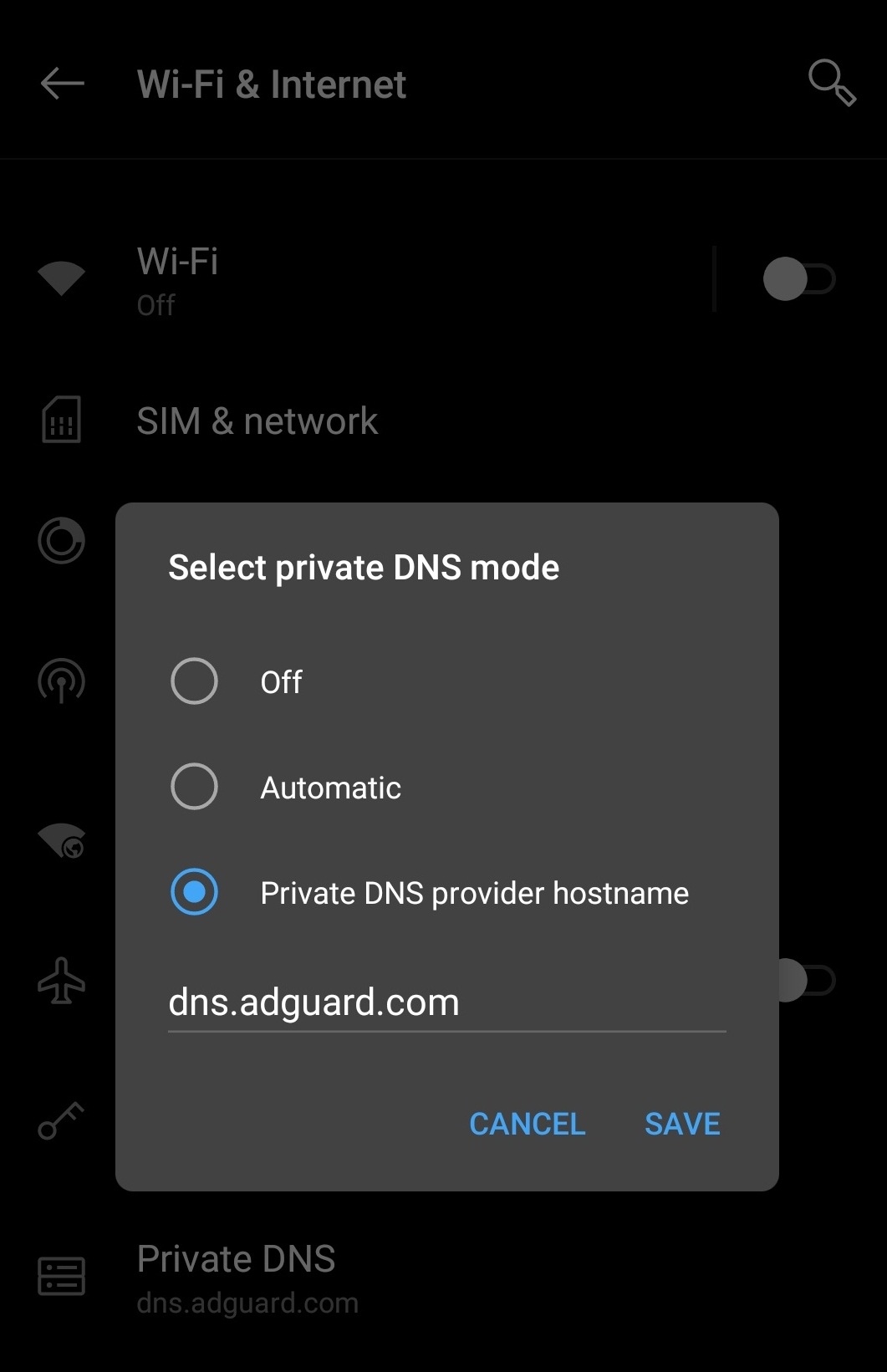 adguard android private dns