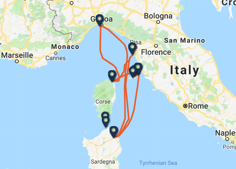 Corsica Ferry Genova Bastia Corsica Ferries Cabine De Jour Echos Voyage