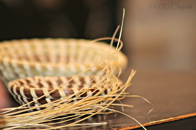 Sweetgrass basket making