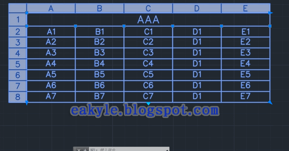 AutoCAD LISP 選取表格(Table)某點判斷選取哪個欄列的數值或其值