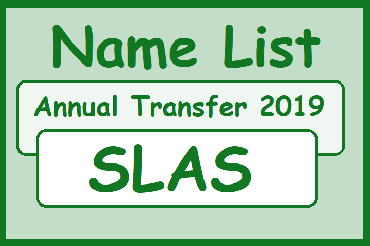 Name List : Annual Transfers  2019 (SLAS)