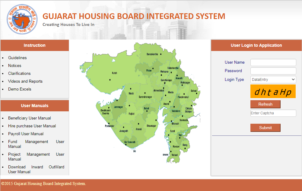 GHBIS Login Gujarat Housing Board Integrated System https