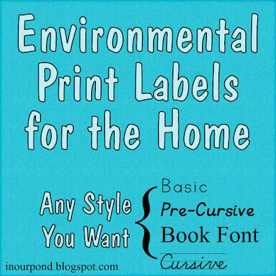 FREE Environmental Labels for the Home from In Our Pond