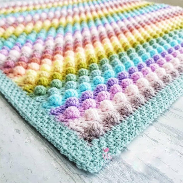 Wonderful bobble stitch Baby Blanket Pattern Step by step Free Crochet Spiration