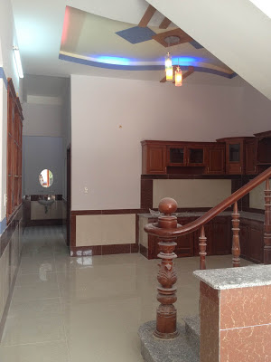 Nội thất nhà bếp được làm bằng gỗ hiện đại