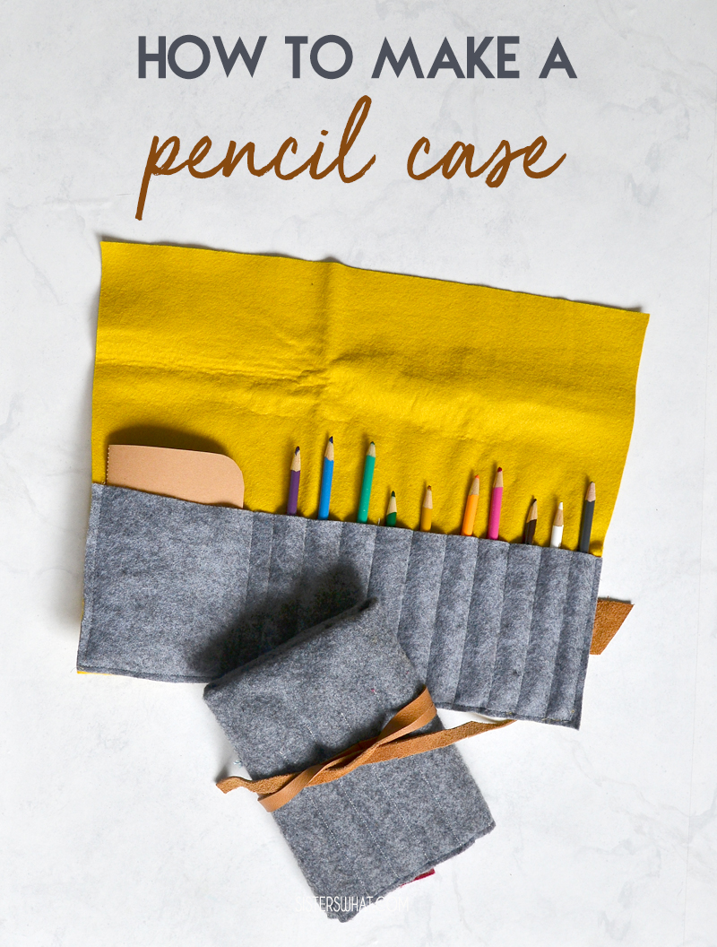How to sew an easy roll up pencil case - full tutorial with Lisa