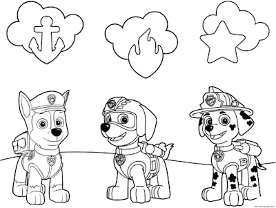 Paw Patrol Coloring Page for Kids of a Cute Cartoon Colour Drawing HD Wallpaper