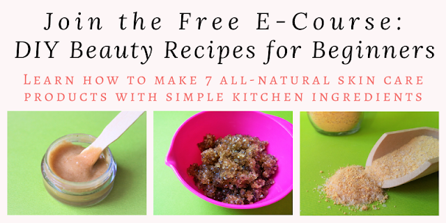 Learn how to make your own DIY green beauty products, with simple ingredients you have in your kitchen right now. Enroll in the FREE E-Course: Handmade Skin Care for Beginners now. By Angela Palmer at Farm Girl Soap Co.