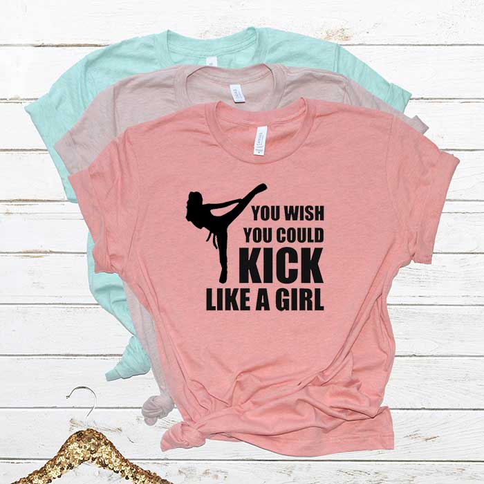 Kick Like A Girl Karate Shirt Svg File Free