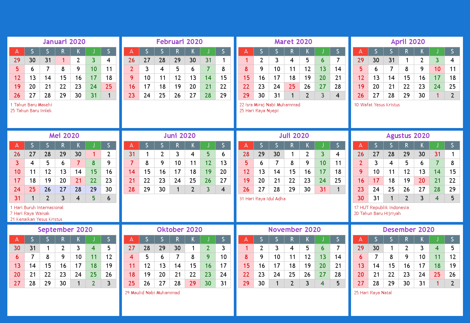  Kalender  Indonesia Tahun 2021  CDR JPG PDF Masehi Hijriyah 