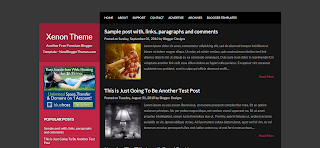 Xenon Blogger Template Is a Wp To Blogger Converted Free Blogger Template