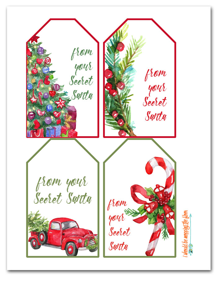 Secret Santa Gift Tag Printable Printable Word Searches Secret Santa Gift Tag Printable Printable Word Searches