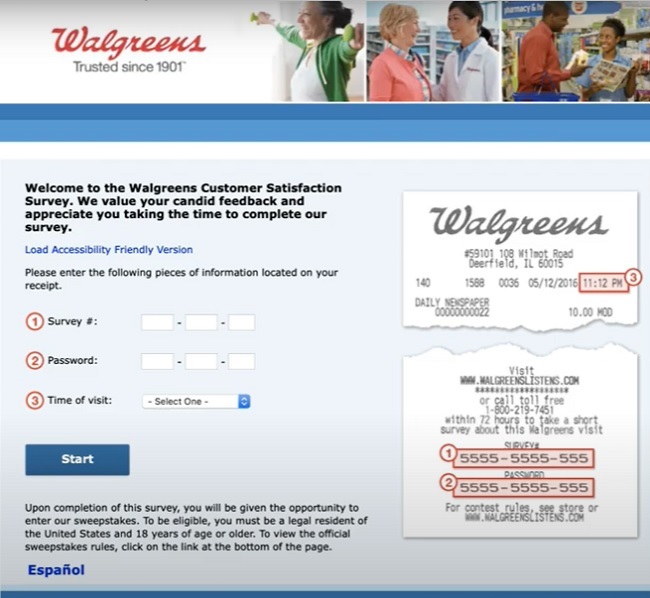 Win $3000 for Walgreens Feedback in Survey Sweeps on Walgreenslistens