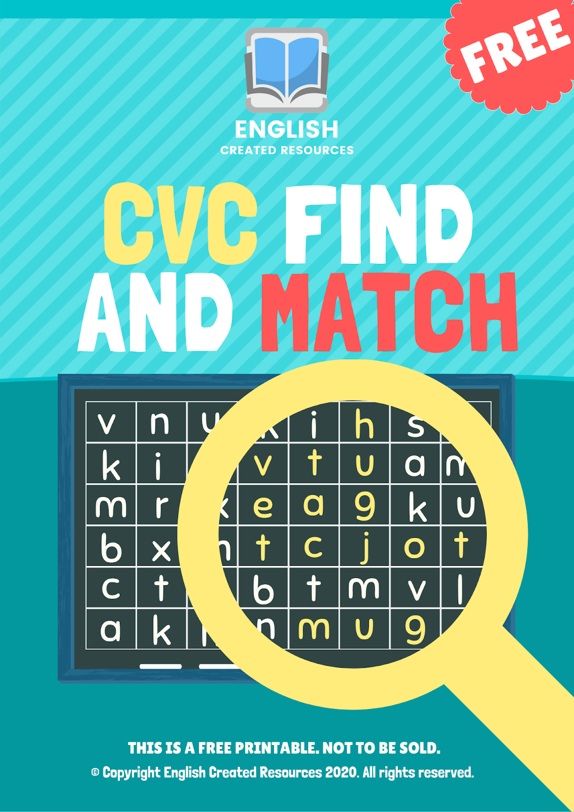 cvc-words-find-and-match-worksheets