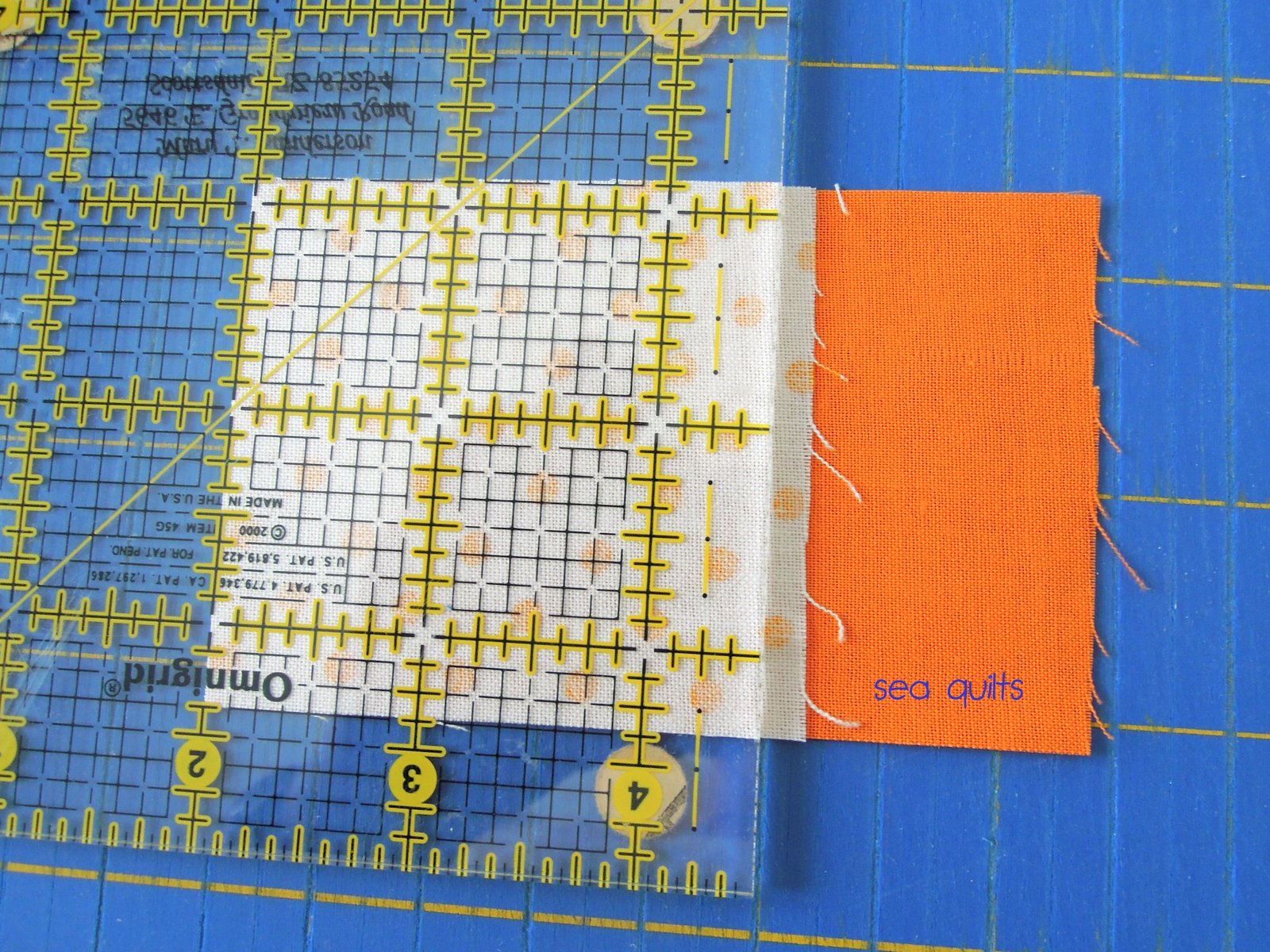 Sea Quilts: ~ Half Square Triangle Tutorial: Pinwheel Perfection