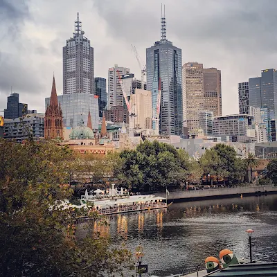 Melbourne weekend: views of the Melbourne CBD across the Yarra River