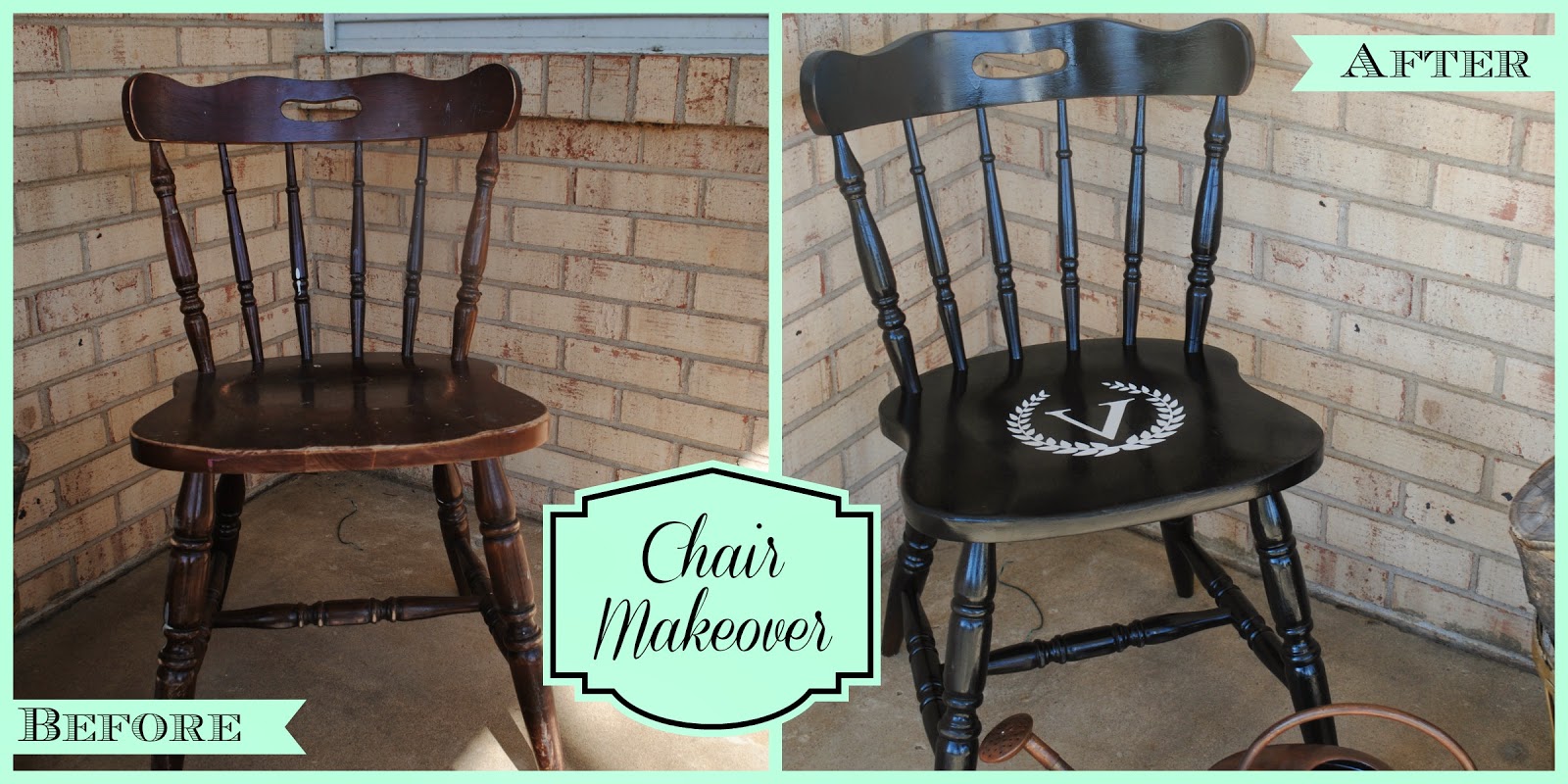 Vinyl and Spray Paint Wood Chair Makeover Silhouette School