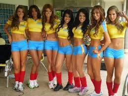 WM Brasilien 2014: sexy heissen Mädchen-Fußball-Fan, schöne Frau Unterstützer der Welt. Ziemlich Amateur girls, Bilder und Fotos Colombia colombiana