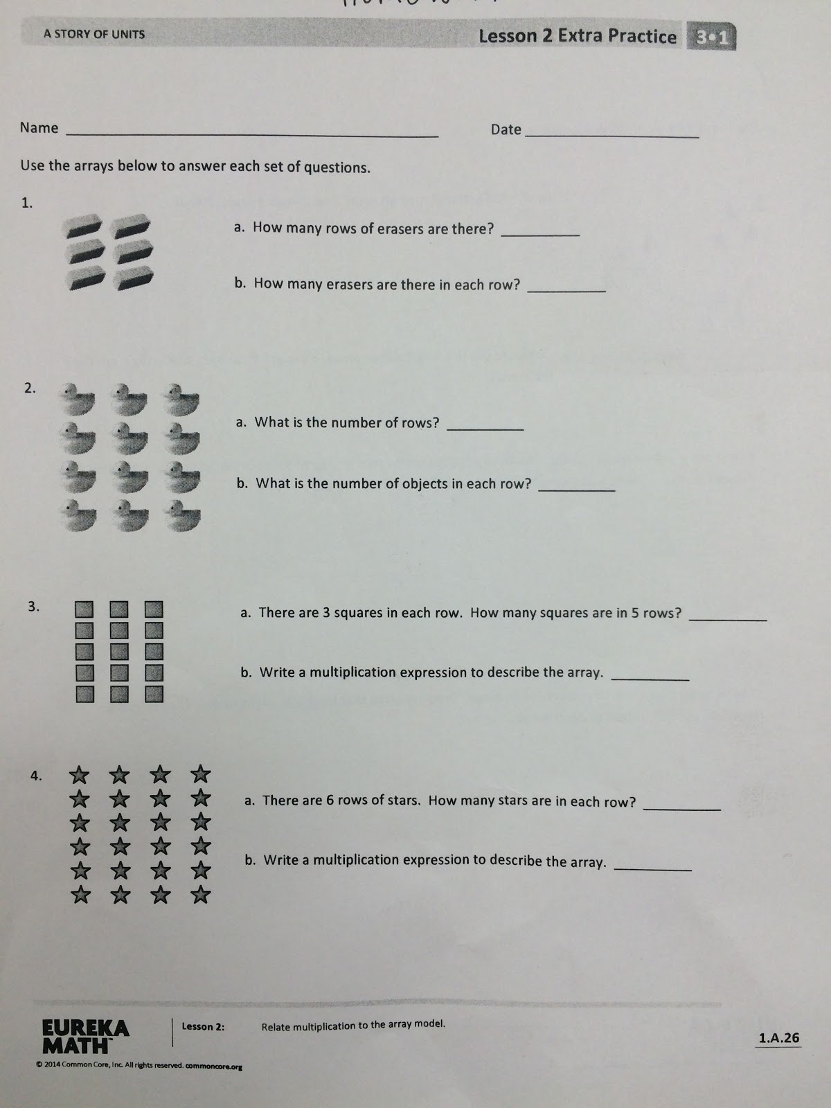 Ms. Hill's Third Grade: 8/26 Homework