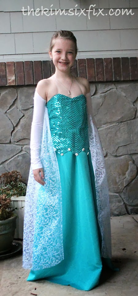 homemade elsa frozen costume