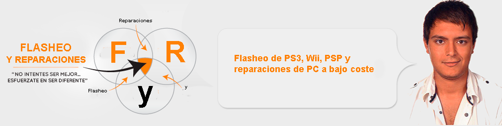 Flasheo de PS3, Wii, PSP, y reparaciones de PC a bajo coste