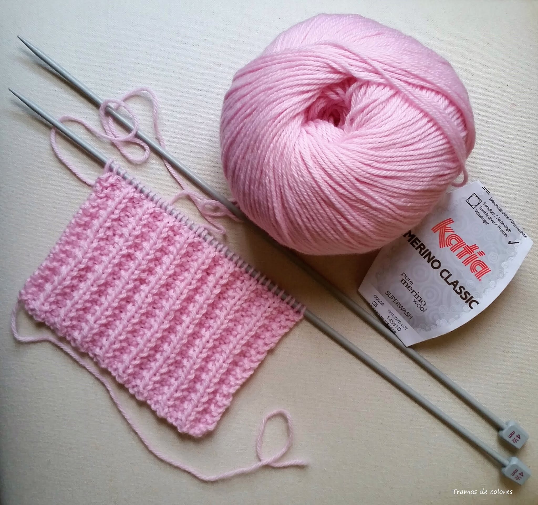 bufanda de bebe a dos agujas