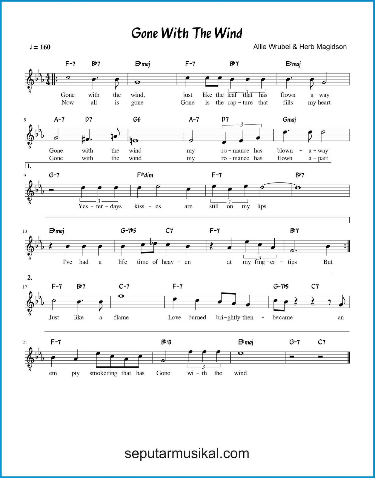 Chord Lagu Gone With the Wind SEPUTAR MUSIK