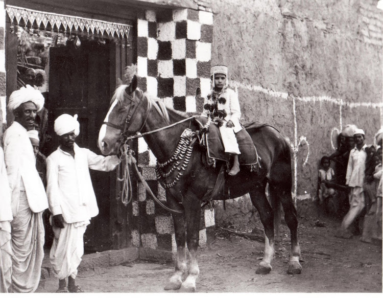 Young Marathi Boy's Thread Ceremony (Upanayana) c1920's Old Indian Photos