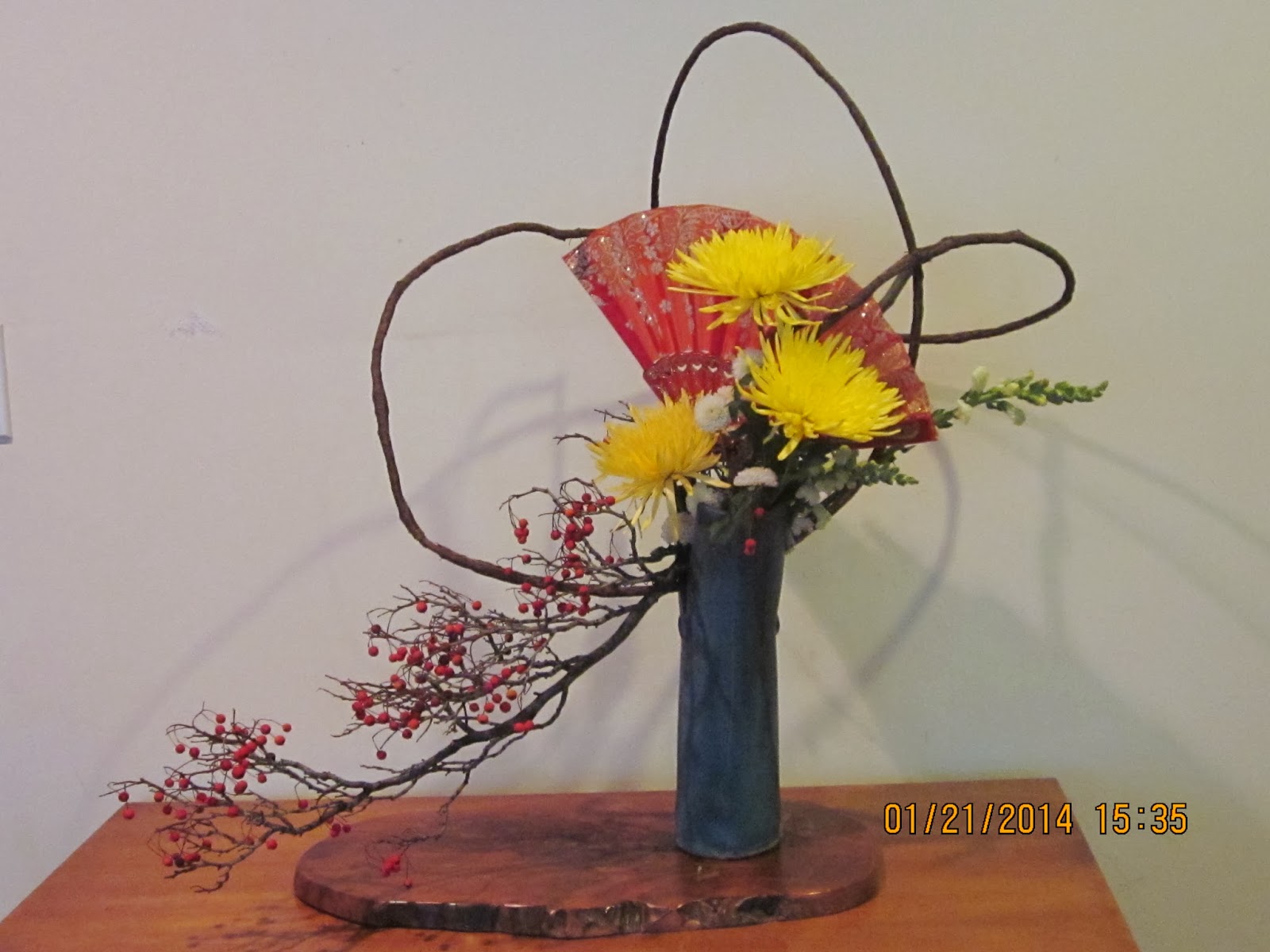 Orchids and Ikebana Lunar New Year Arrangement