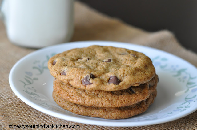 Spelt Chocolate Chip Cookies - Zesty South Indian Kitchen
