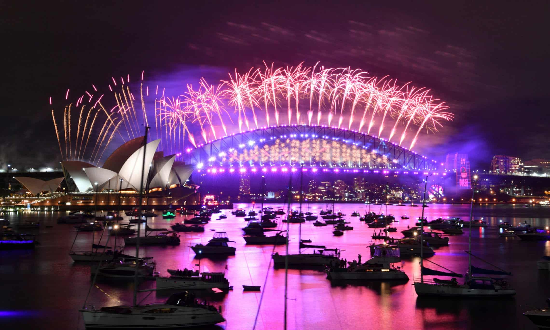 anna maria Sydney's New Year fireworks explode over an empty city