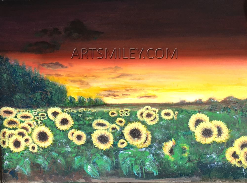 Land of Sun Nature and Animals painting for Sale Nature Painting