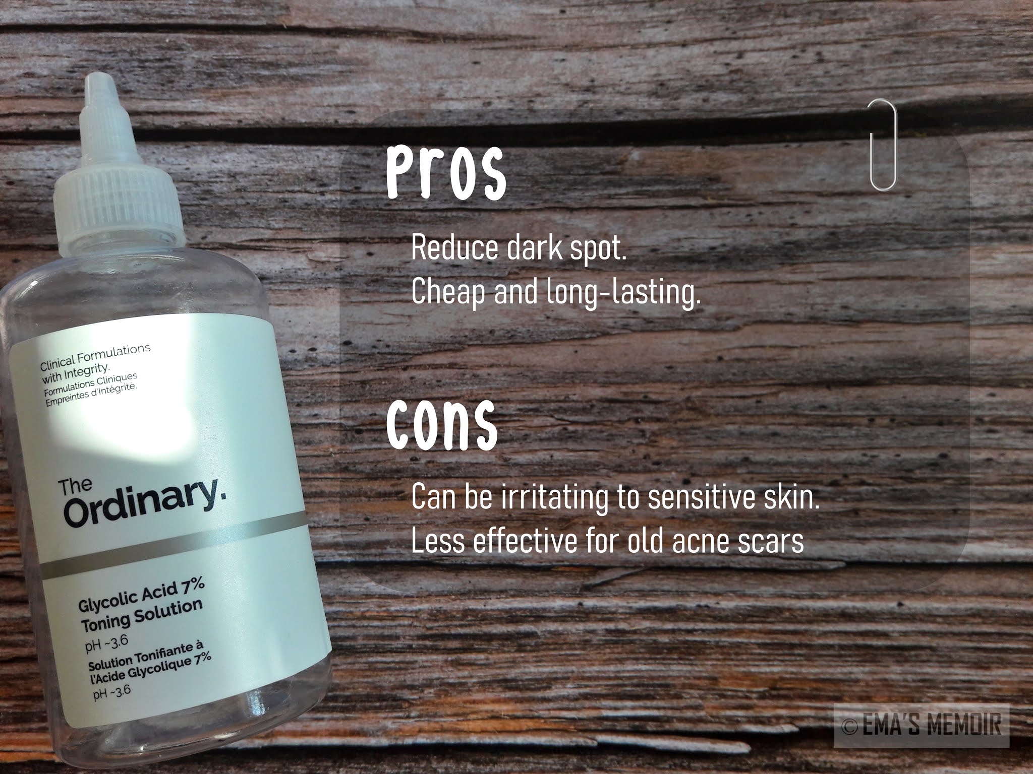 The Ordinary's 7 Glycolic Acid Toning Solution +1 year Review Ema