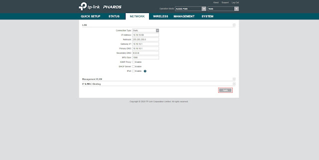 Ubah ip address lan tp link cpe 220
