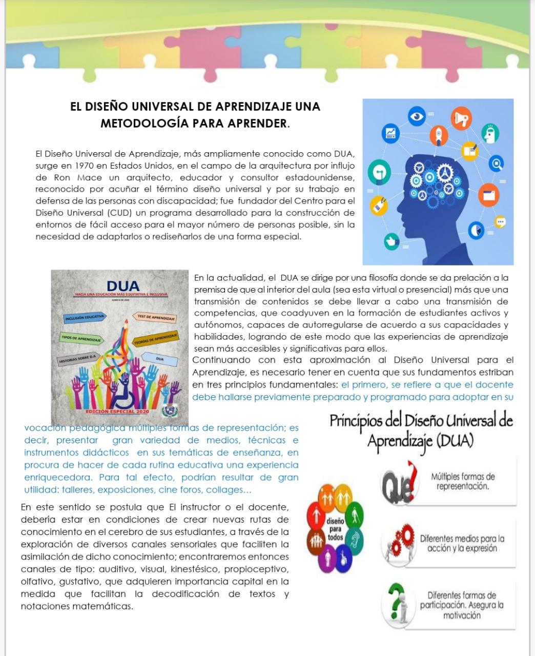 EDUCACIÓN INCLUSIVA SEM PASTO DISEÑO UNIVERSAL PARA EL APRENDIZAJE EDUCACIÓN INCLUSIVA SEM PASTO DISEÑO UNIVERSAL PARA EL APRENDIZAJE