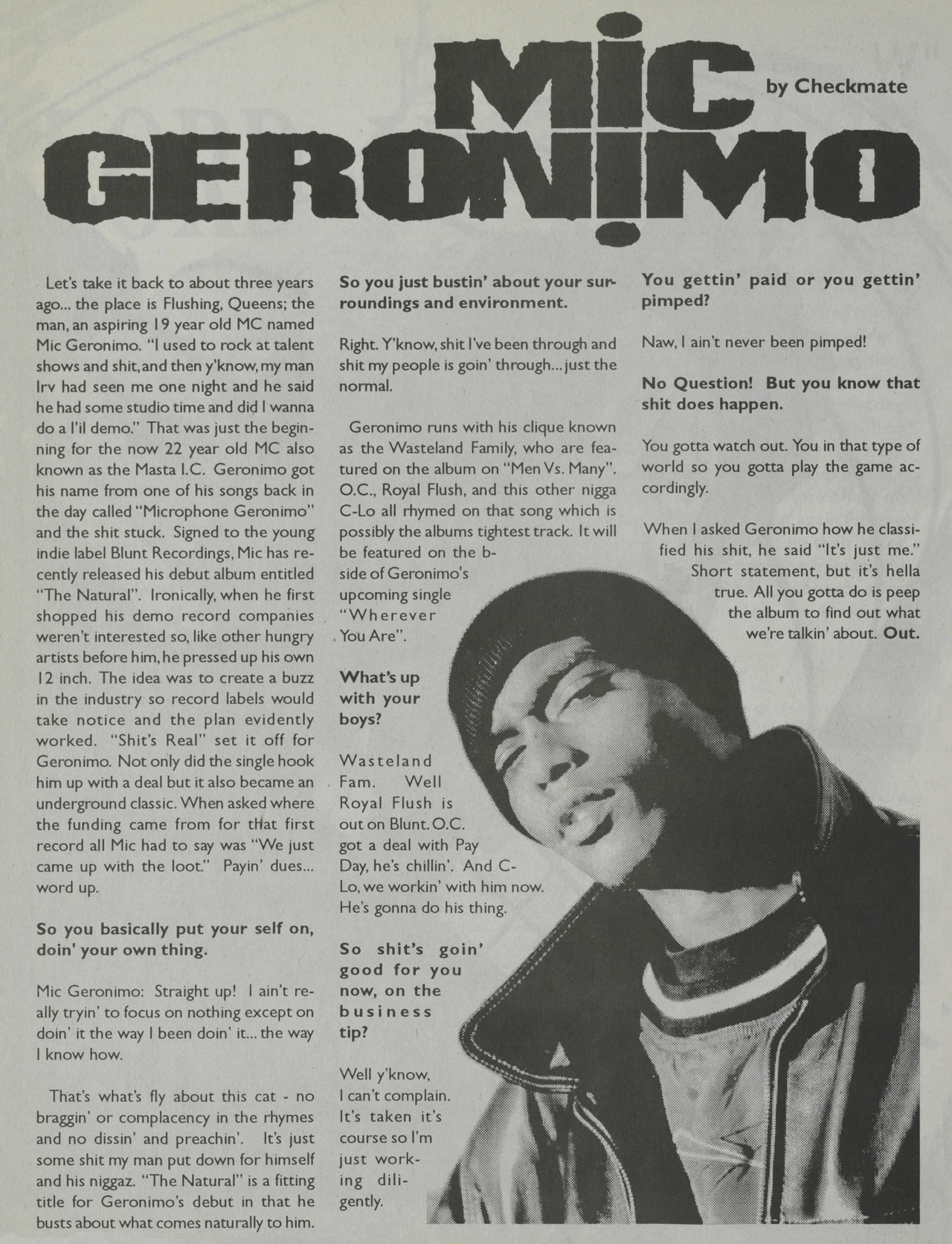 HipHop Nostalgia Mic Geronimo "The Natural" (Elements Magazine, 1996)