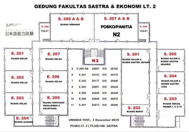 Denah Lokasi Ujian JLPT Jakarta