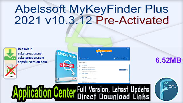Abelssoft MyKeyFinder Plus 2021 v10.3.12 Pre-Activated