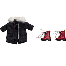 Nendoroid Warm Clothing Set: Boots & Mod Coat - Black Clothing Set Item