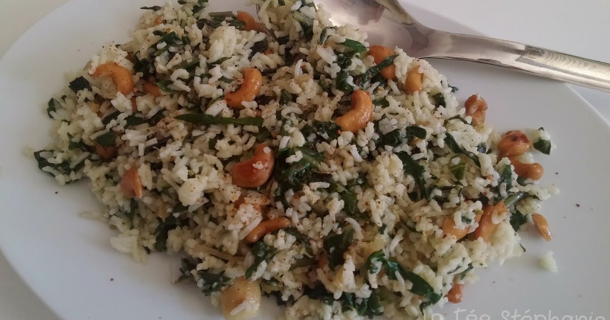Riz Thai Aux Blettes Et Aux Noix De Cajou Toastees D Apres Une