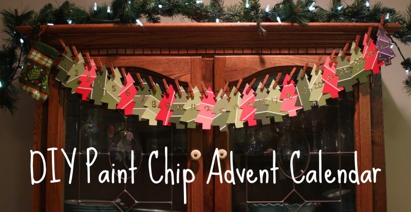 borrowed heaven: DIY Paint Chip Advent Calendar