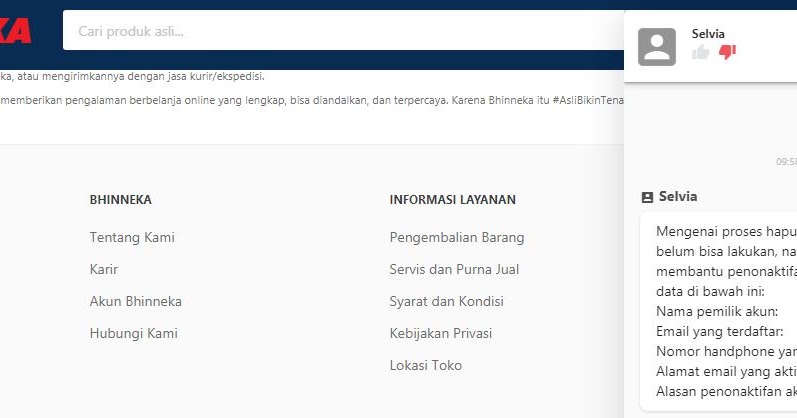 Cara Hapus Akun Bhinneka Mudah Area Tekno