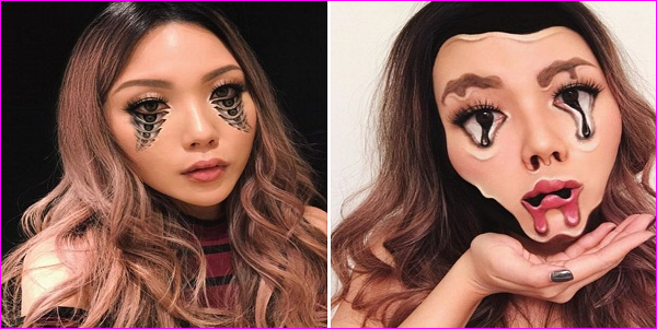 صور لخبيرة مكياج تحول الوجوه إلى لوحات سريالي للفنانة الكندية ميمي تشوي