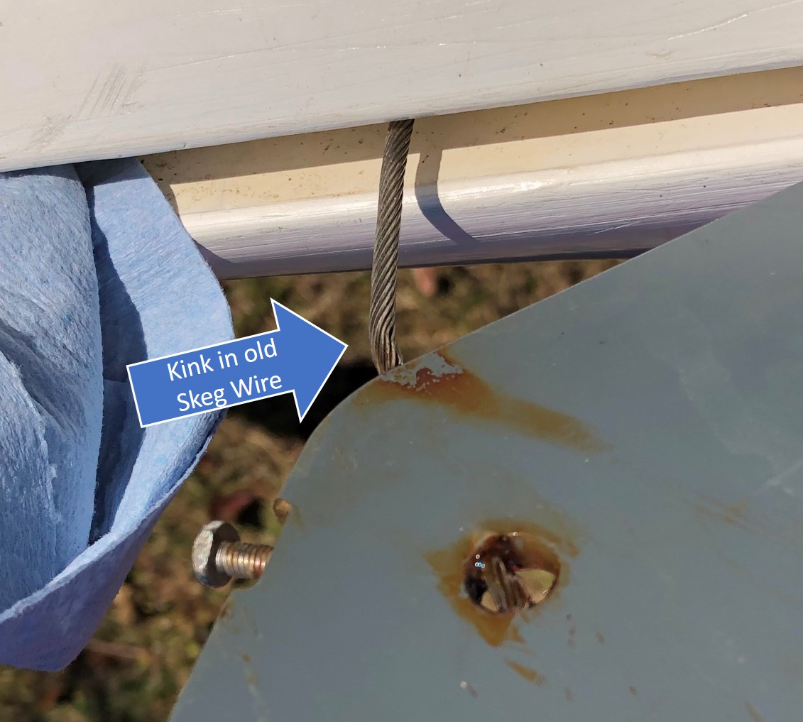 EnviroYak Valley Sea Kayak wire skeg repair How To Fix, with photos