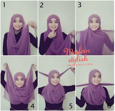 tutorial hijab pashmina anak muda