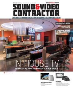Sound & Video Contractor - August 2016 | ISSN 0741-1715 | TRUE PDF | Mensile | Professionisti | Audio | Home Entertainment | Sicurezza | Tecnologia
Sound & Video Contractor has provided solutions to real-life systems contracting and installation challenges. It is the only magazine in the sound and video contract industry that provides in-depth applications and business-related information covering the spectrum of the contracting industry: commercial sound, security, home theater, automation, control systems and video presentation.