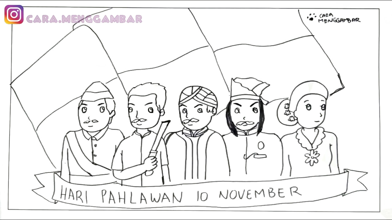 Sketsa Gambar Pahlawan Kemerdekaan 35 Images Get Kumpulan Gambar Anak