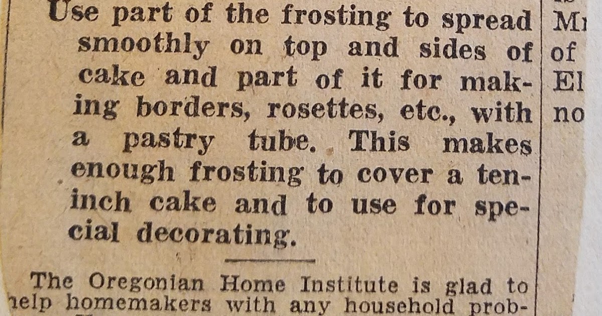 Reclaimed Recipes Ornamental Butter Frosting