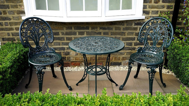 Terraza muebles clásicos